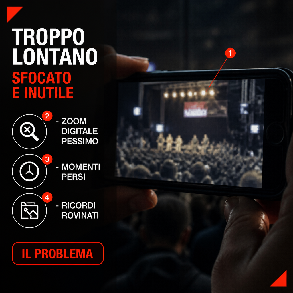 Le foto da lontano sono sempre sfocate e inutili