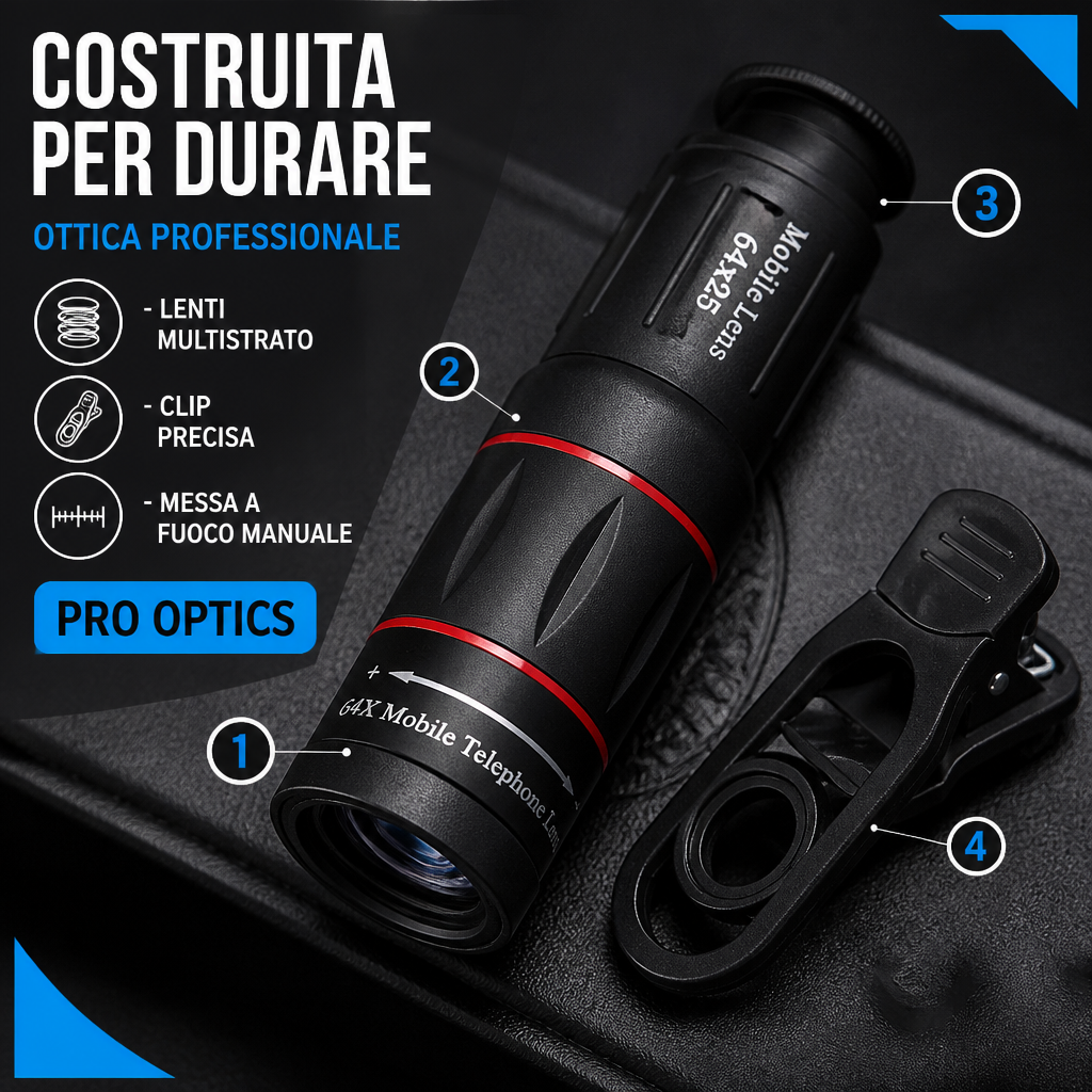 Tecnologia ottica professionale in formato tascabile