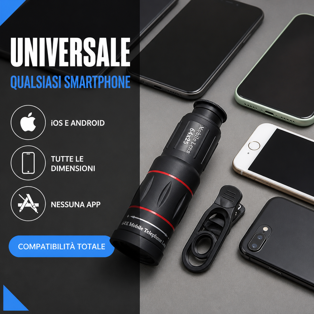 Compatibile con tutti gli smartphone — iOS e Android