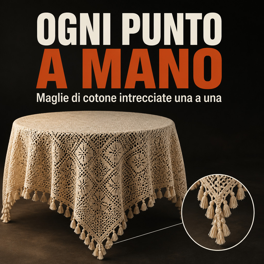 Ogni punto, lavorato a mano