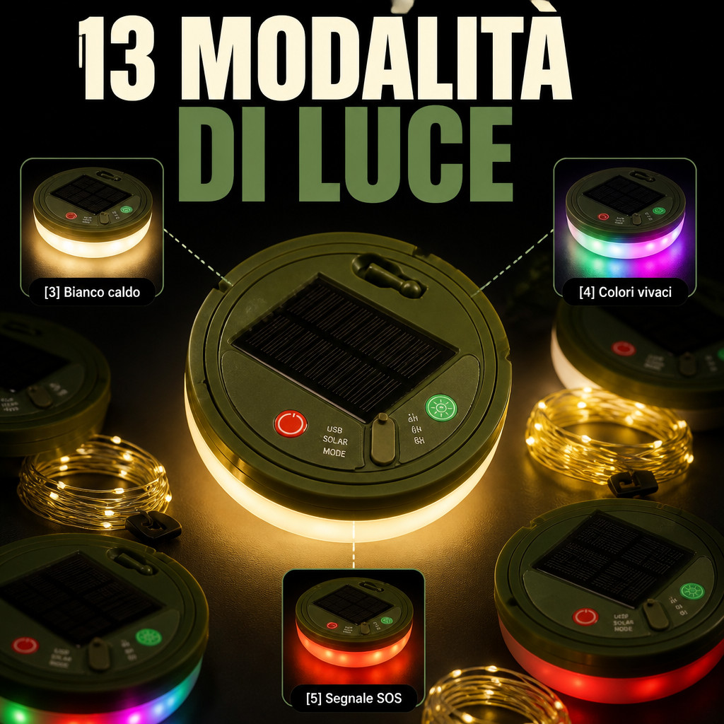 13 modalità di luce