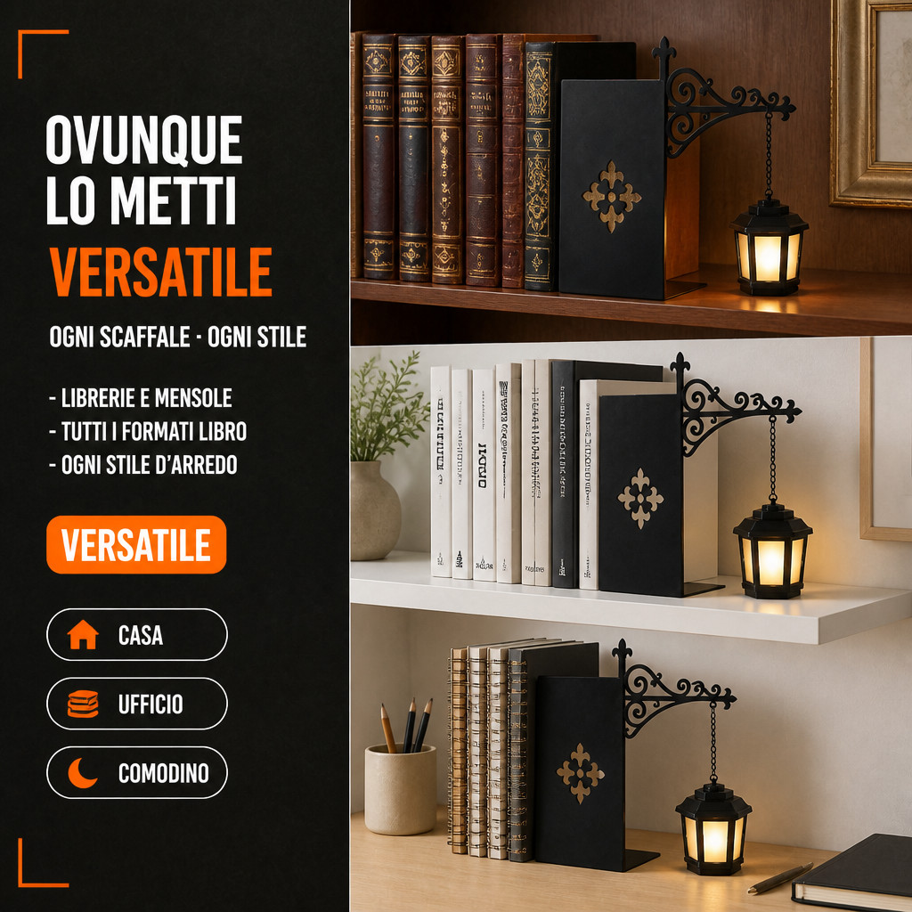 Si adatta a ogni scaffale e stile