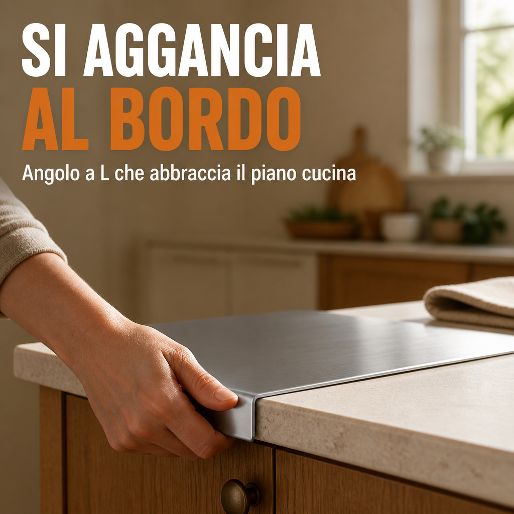 Si aggancia al bordo, non scivola