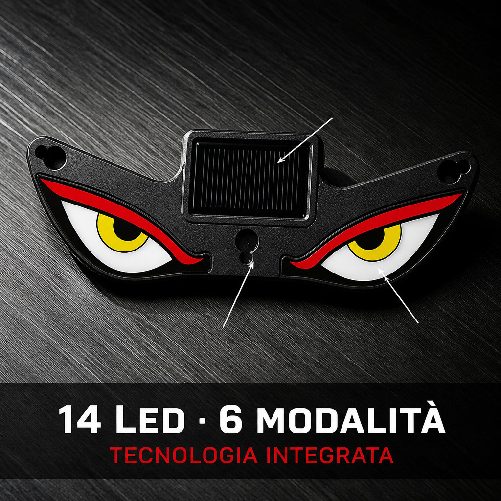 14 LED, 6 modalità, 1 stile