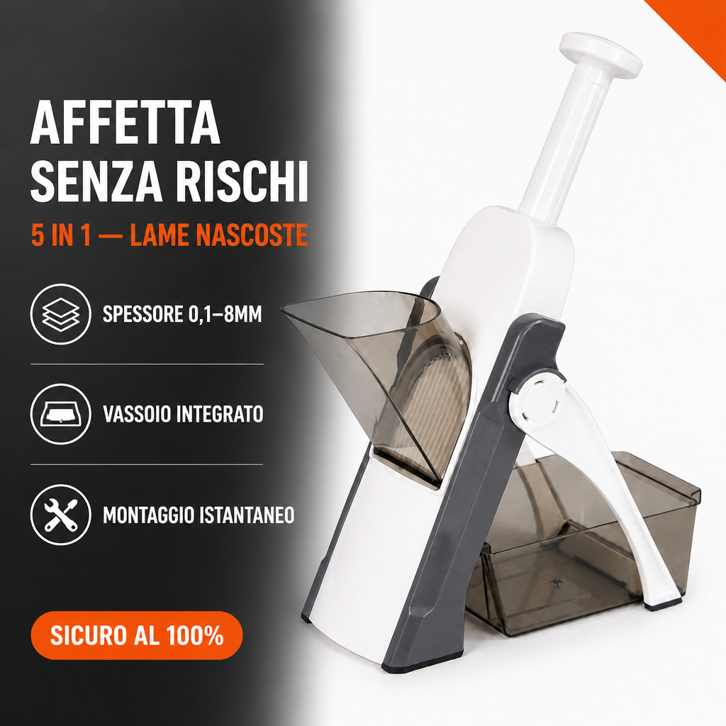 Affetta in secondi, senza rischi