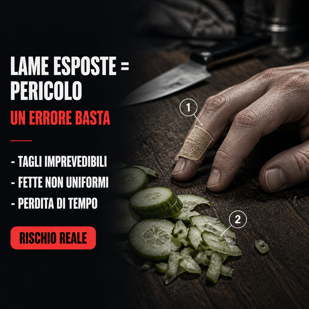 Il coltello è il pericolo numero uno in cucina