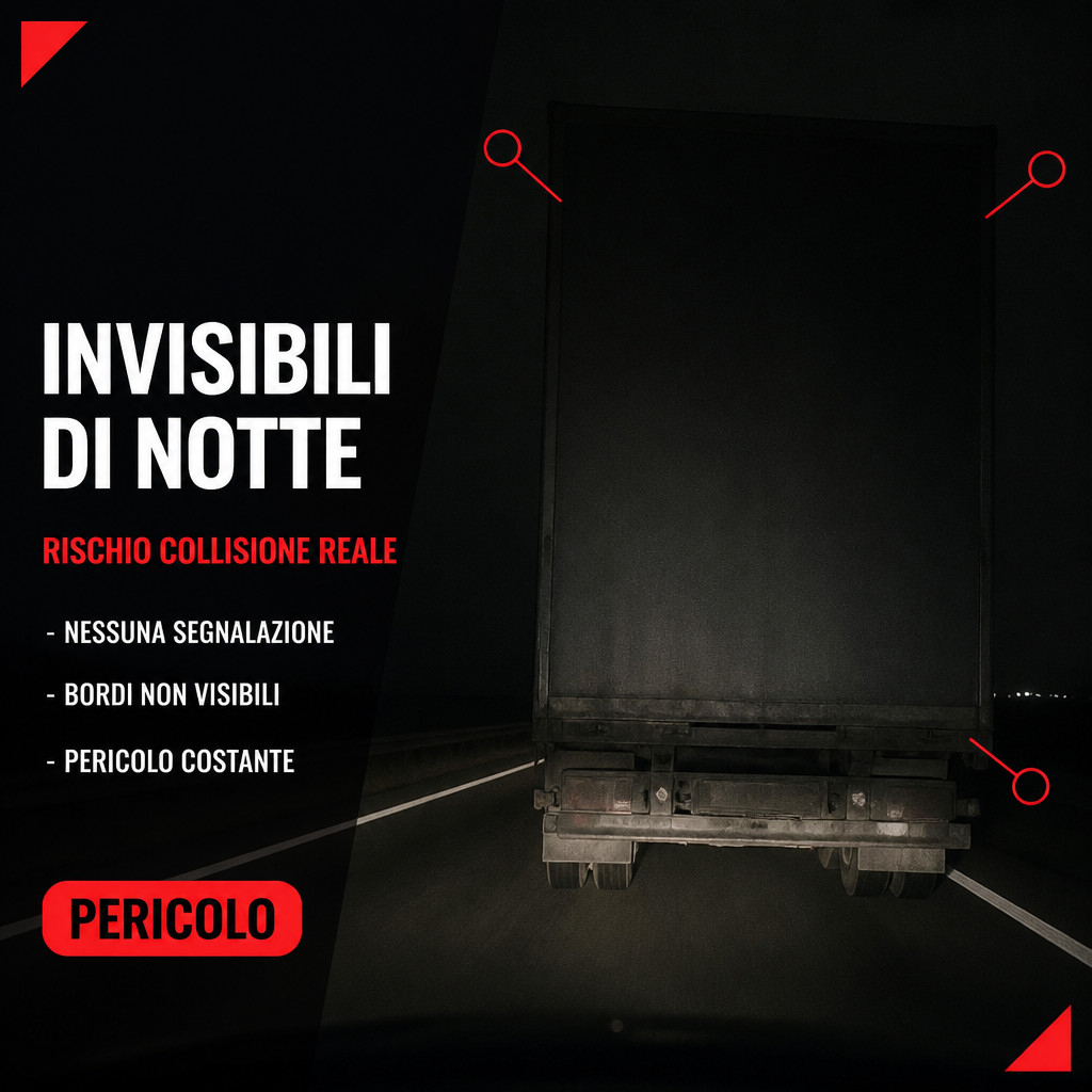 Di notte, i veicoli non segnalati sono invisibili