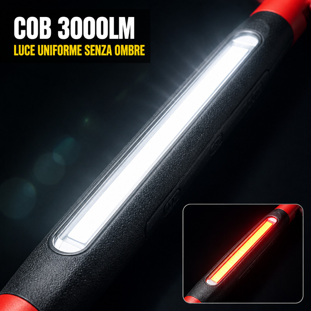Tecnologia COB da 3000 lumen