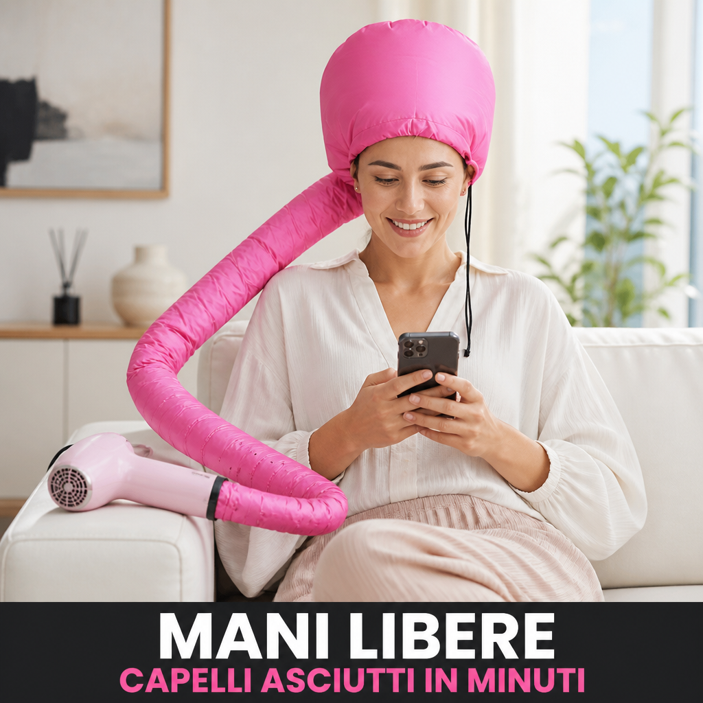 Asciuga capelli, mani libere