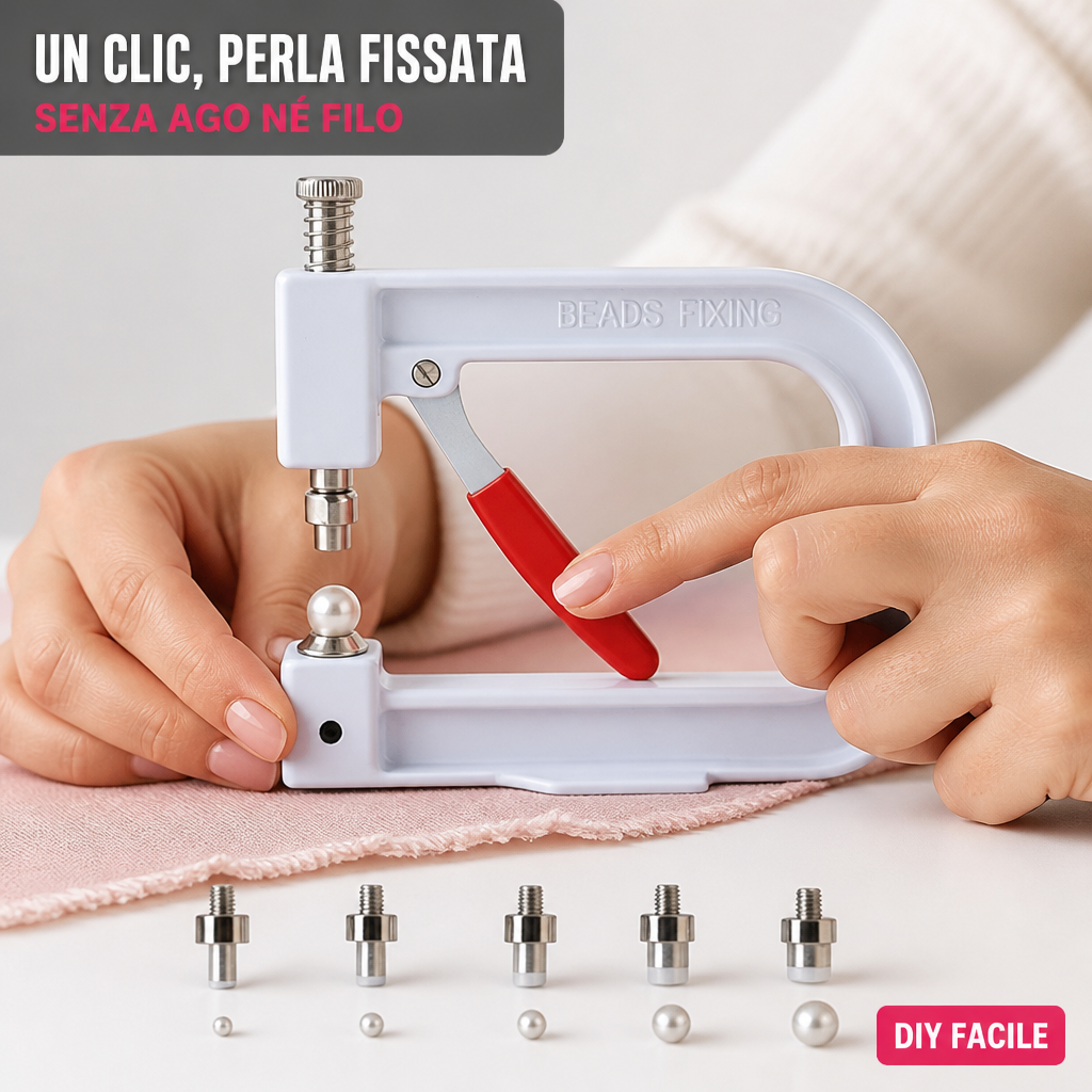 Perle su tessuto in un clic